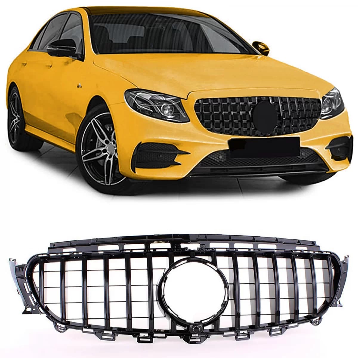 Sport radiator grille black gloss fits for Mercedes E W213 S213 C238 A238 16-20