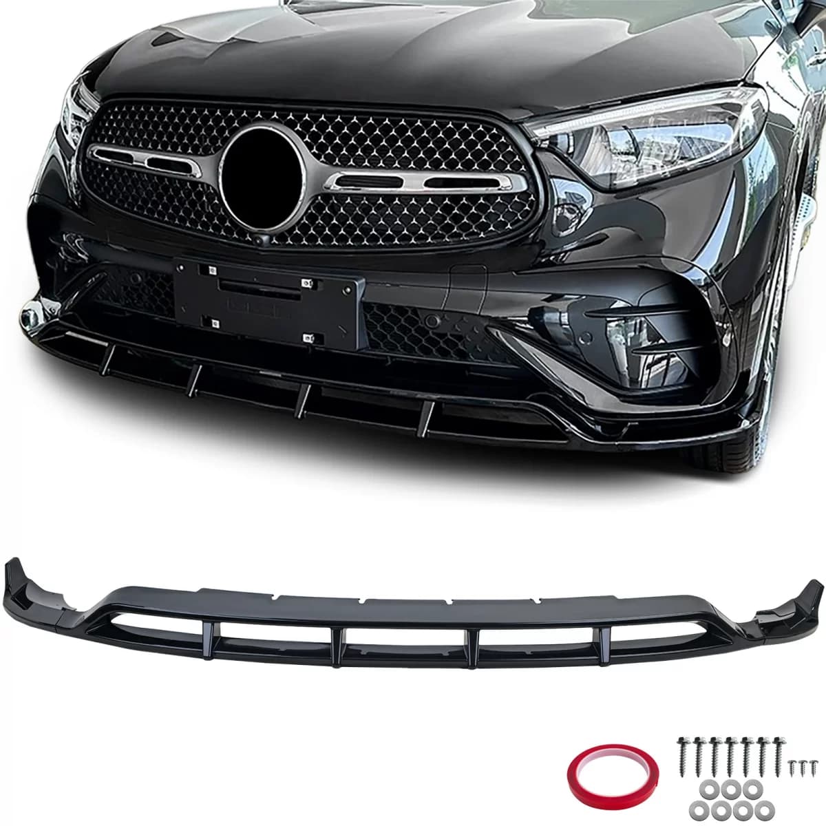 Front spoiler lip gloss black suitable for Mercedes GLC X254 C524 from 2023