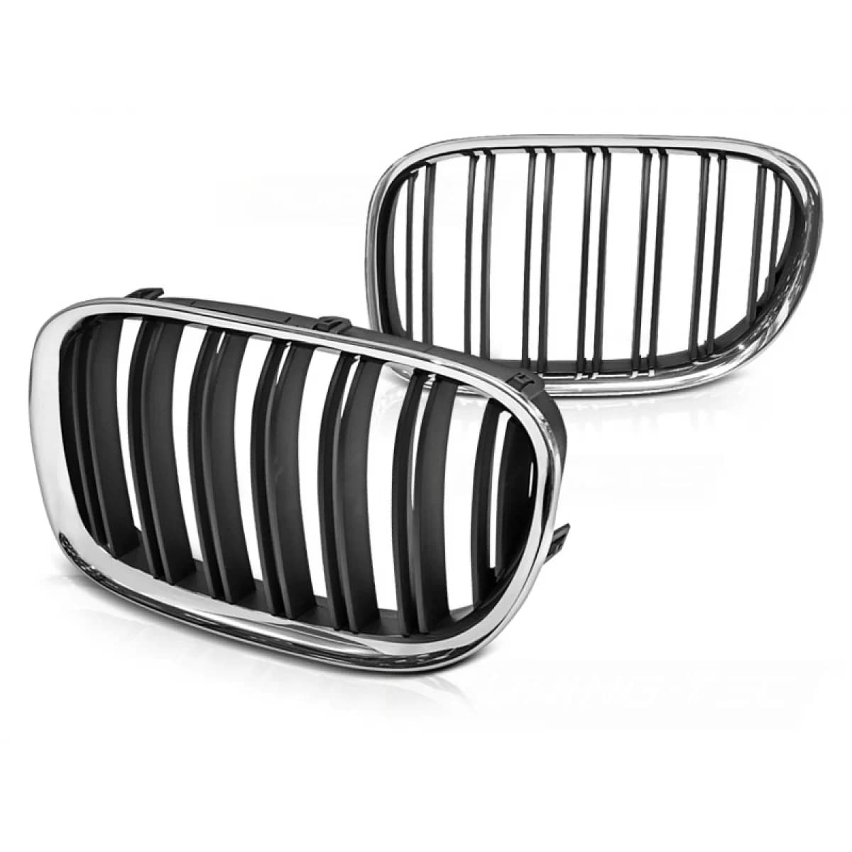 GRILLE CHROME BLACK DOUBLE BAR fits BMW F01 09-15