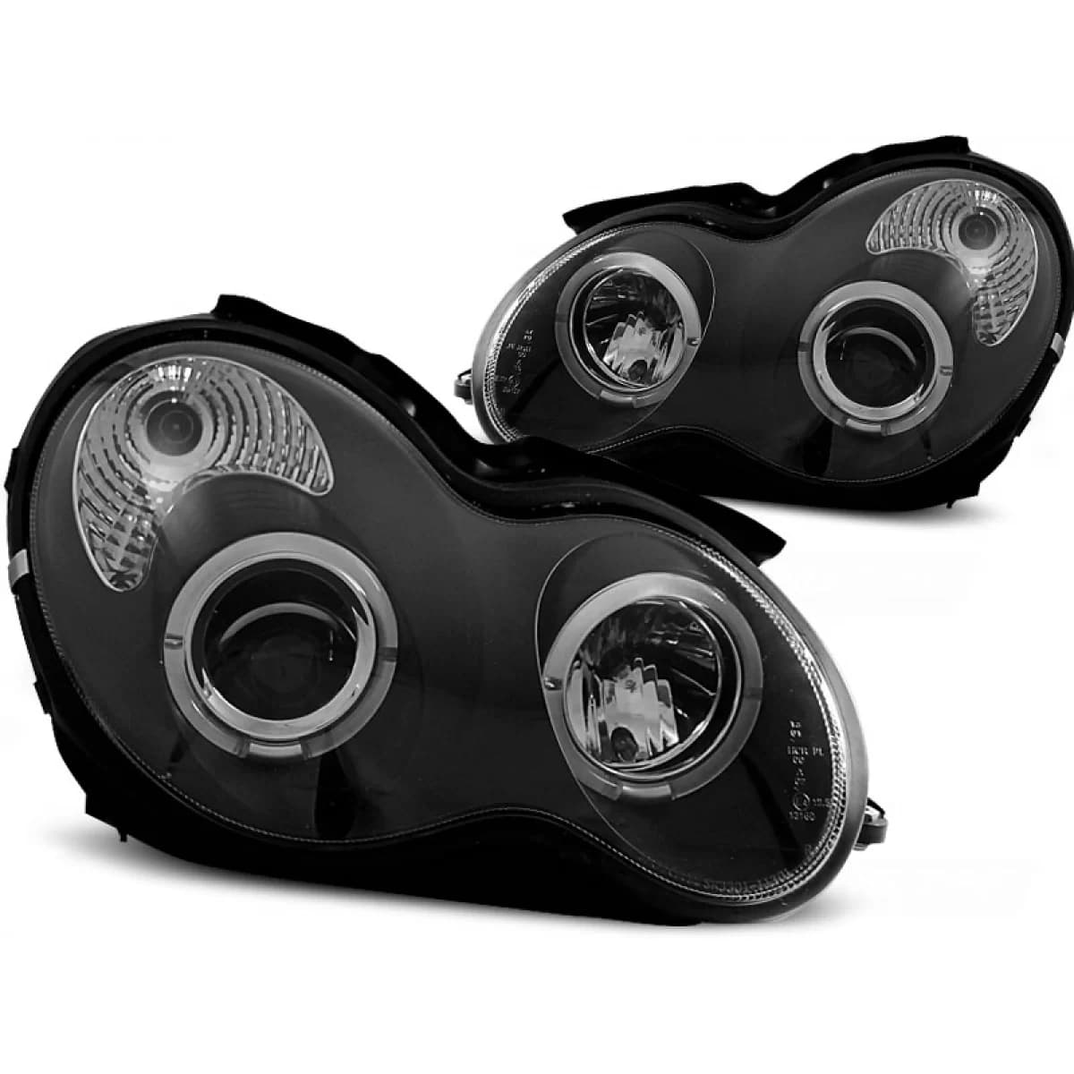 HEADLIGHTS ANGEL EYES BLACK fits MERCEDES W203 C-KLASA 07.00-03.04
