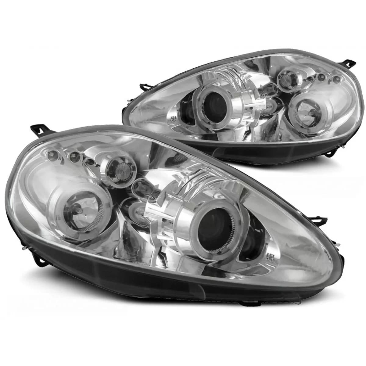 FIAT GRANDE PUNTO 09.05-08 ANGEL EYES CHROME