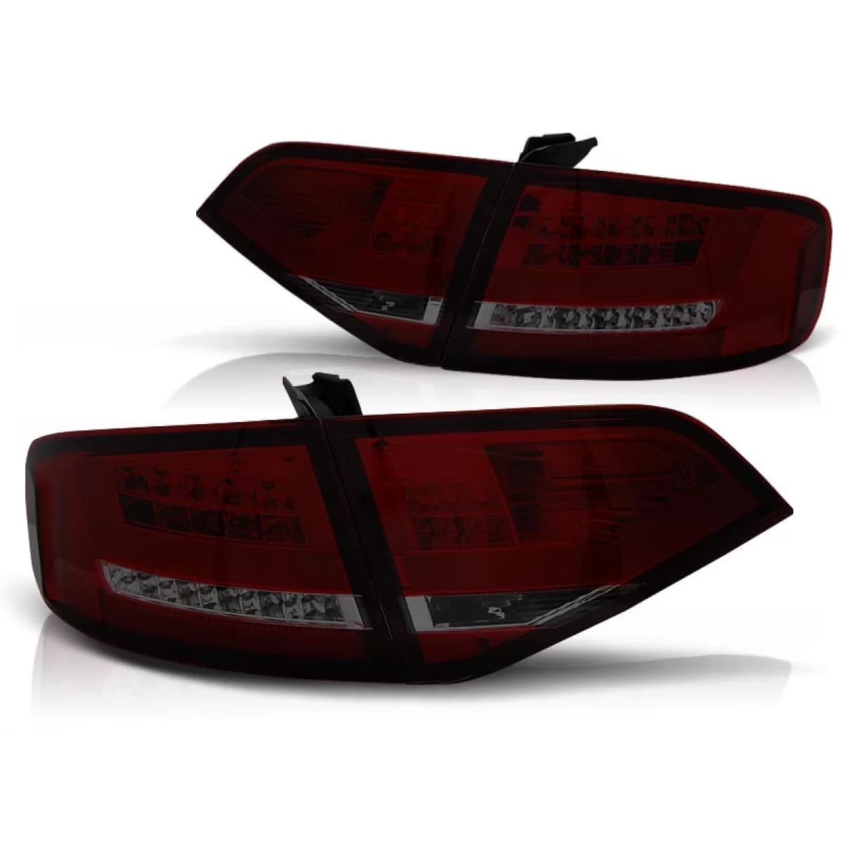 LED TAIL LIGHTS RED SMOKE fits AUDI A4 B8 08-11
