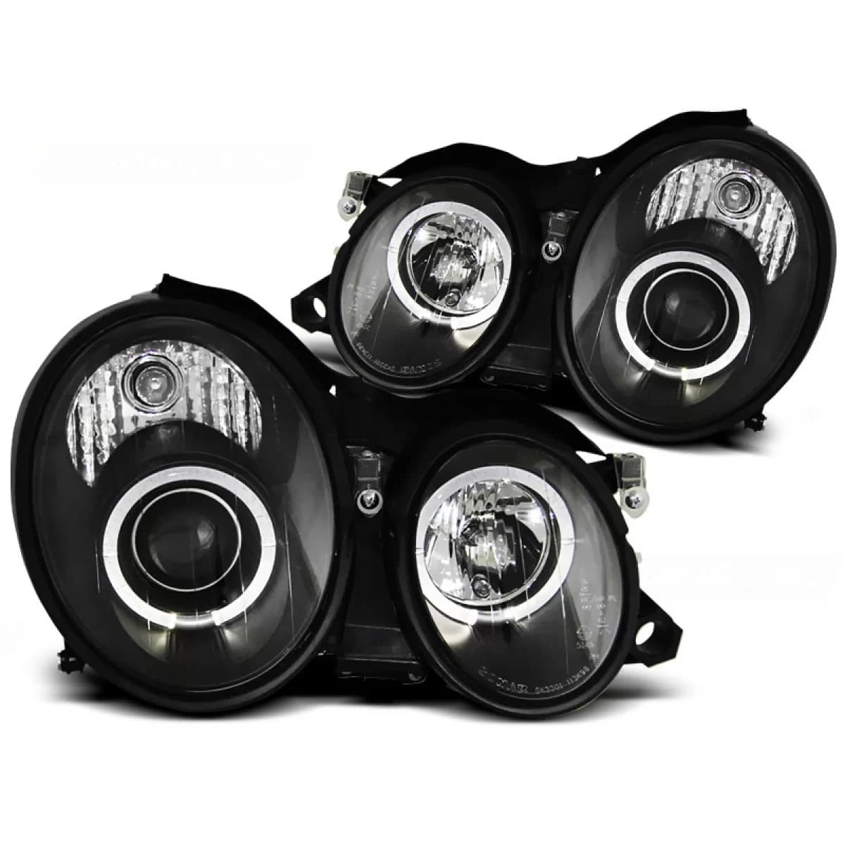 HEADLIGHTS ANGEL EYES BLACK fits MERCEDES W208 CLK 03.97-04.02