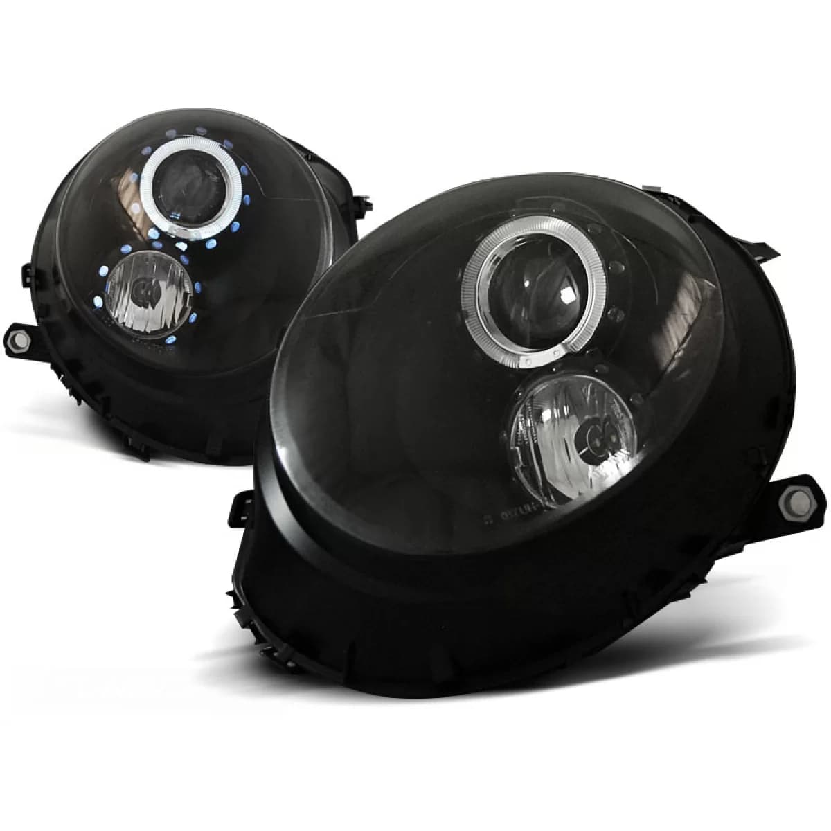 HEADLIGHTS ANGEL EYES BLACK fits BMW MINI (COOPER) 06-14