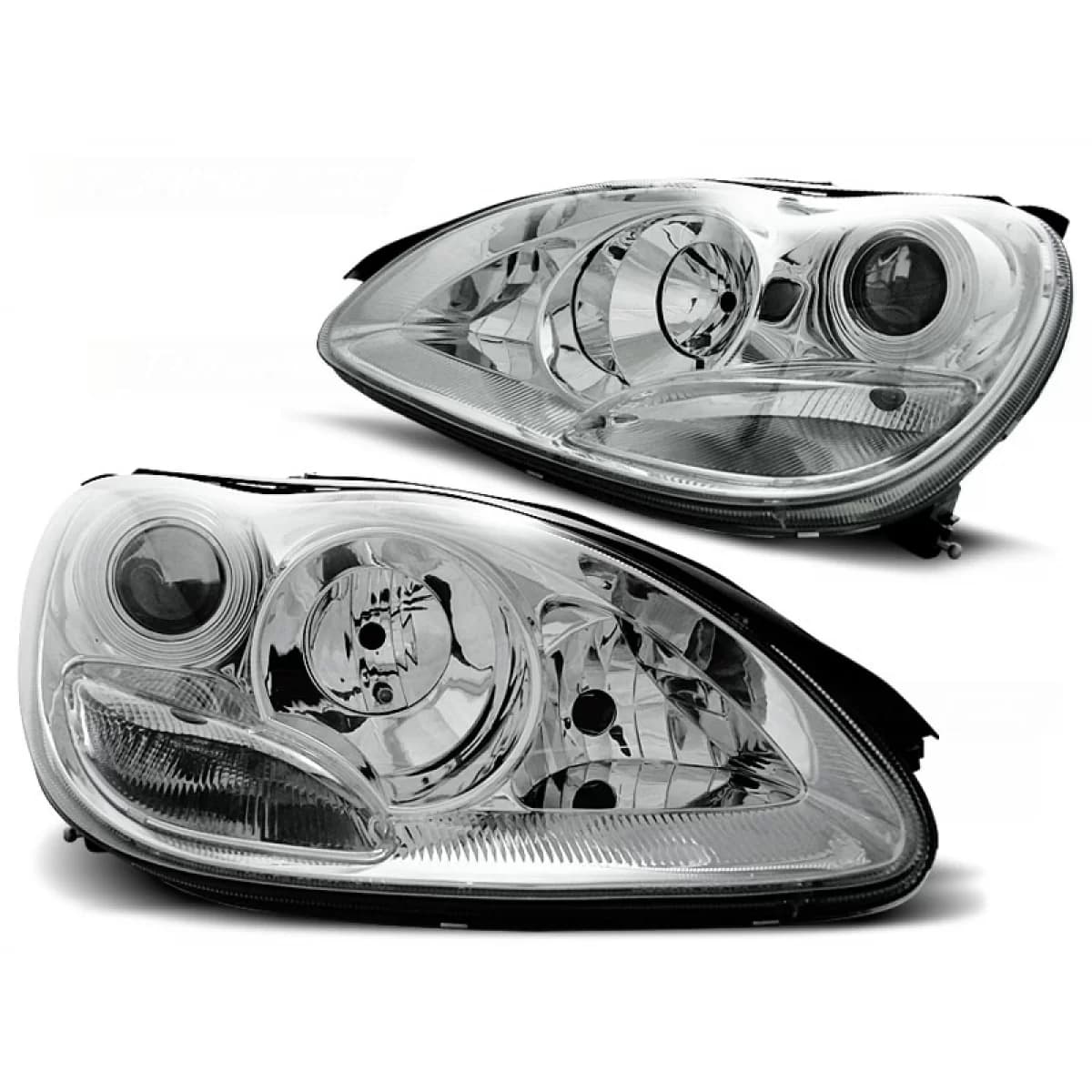 HEADLIGHTS CHROME fits MERCEDES W220 S-KLASA 09.98-05.05