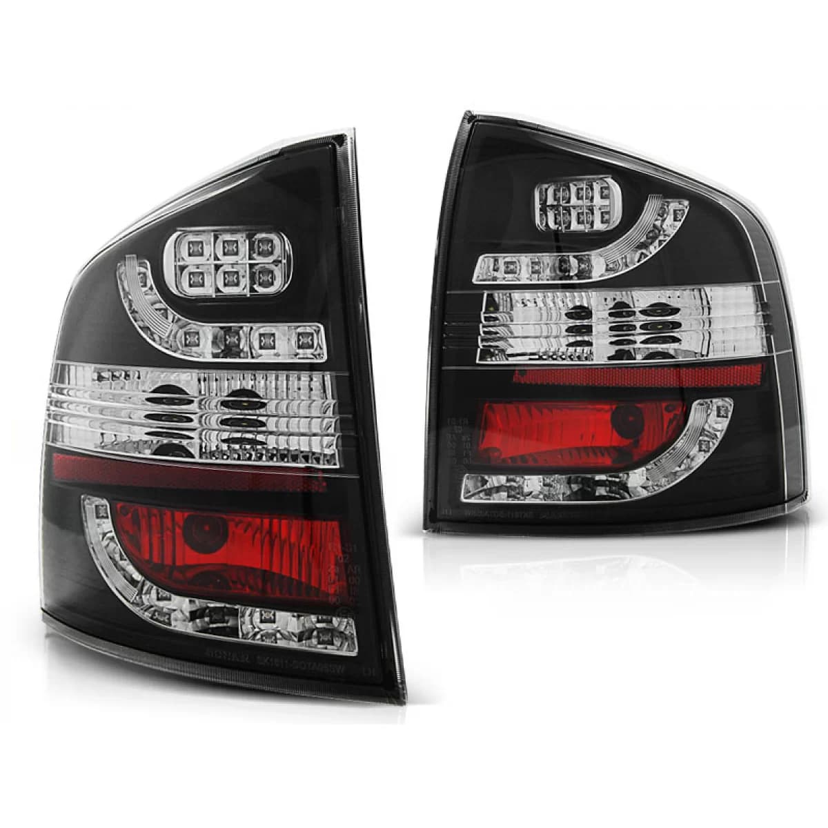 LED TAIL LIGHTS BLACK fits SKODA OCTAVIA II KOMBI 04-12