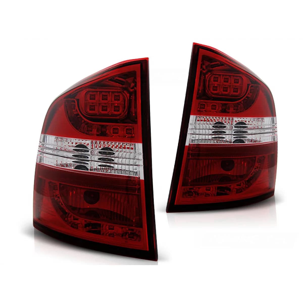 LED TAIL LIGHTS RED WHITE fits SKODA OCTAVIA II KOMBI 04-12