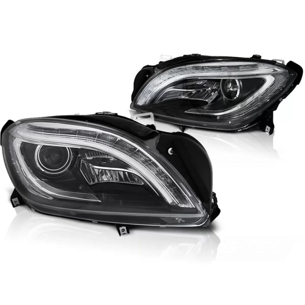 HEADLIGHTS BLACK LED fits MERCEDES M-CLASS W166 11-15