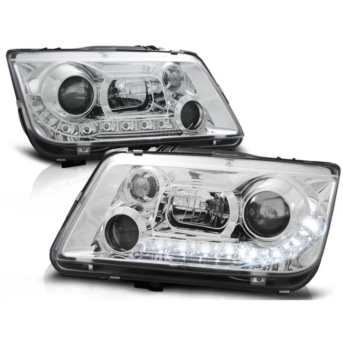 HEADLIGHTS DAYLIGHT CHROME fits VW BORA 09.98-05.05