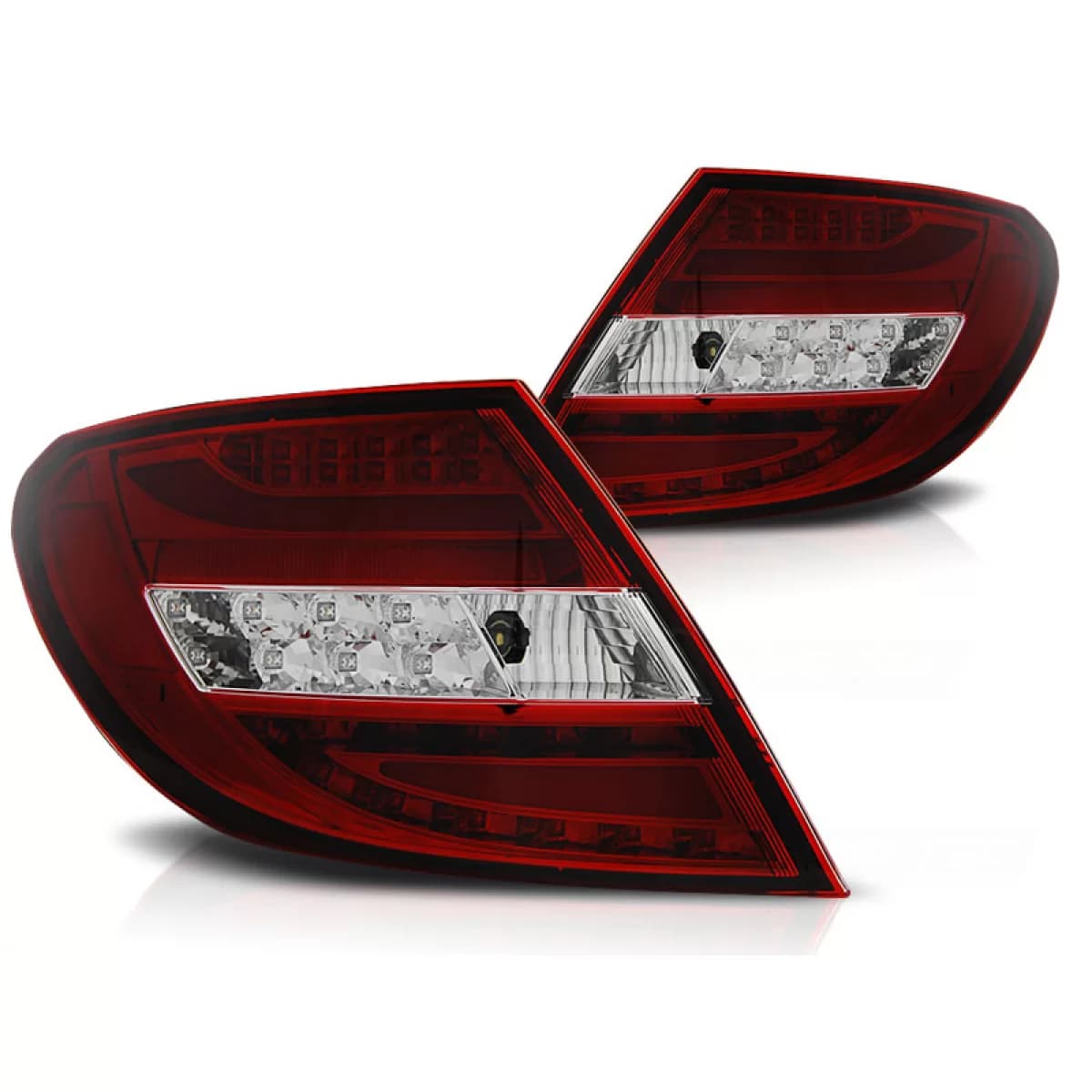 LED BAR TAIL LIGHTS RED WHIE fits MERCEDES C-KLASA W204 SEDAN 07-10