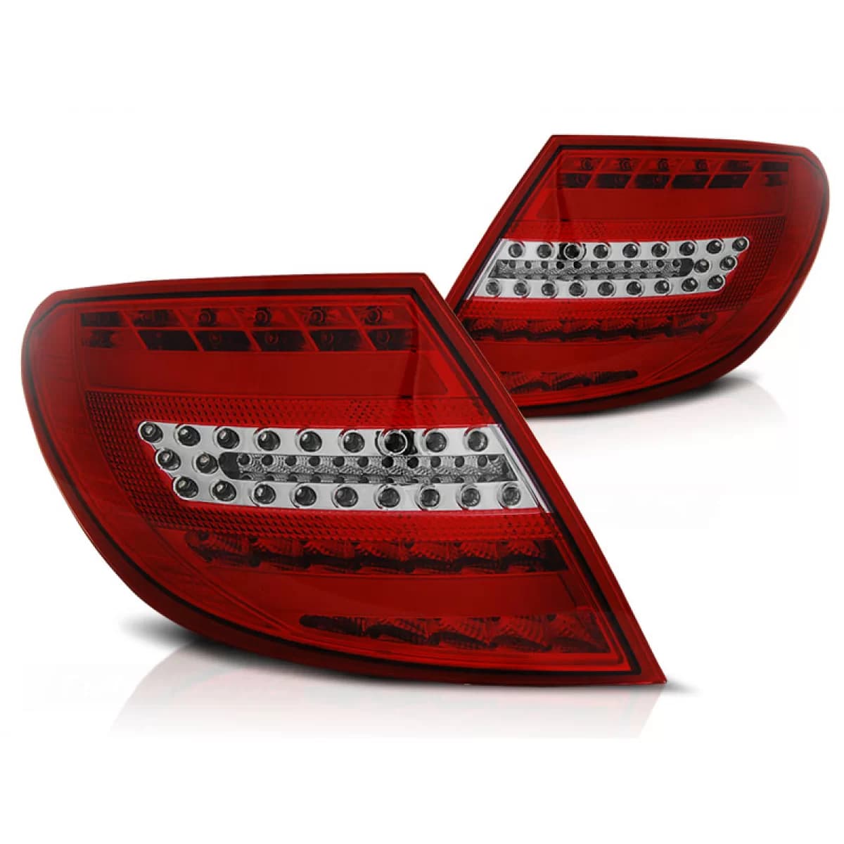 LED BAR TAIL LIGHTS RED WHIE fits MERCEDES C-KLASA W204 SEDAN 07-10