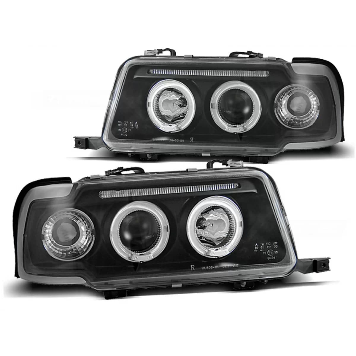 HEADLIGHTS ANGEL EYES BLACK fits AUDI 80 B4 09.91-04.96