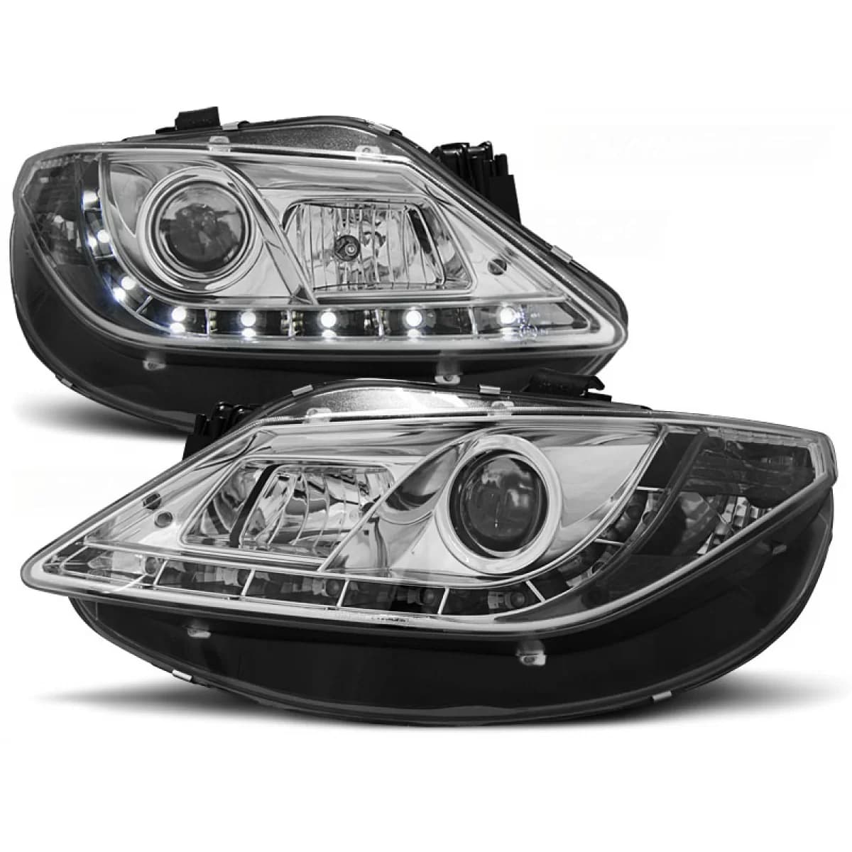 HEADLIGHTS DAYLIGHT CHROME fits SEAT IBIZA 6J 06.08-12