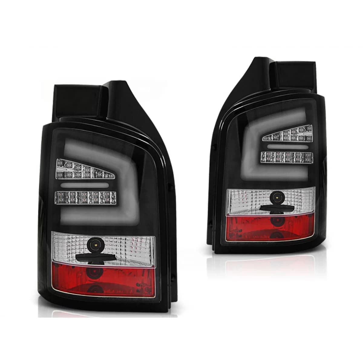 LED BAR TAIL LIGHTS BLACK fits VW T5 04.03-09