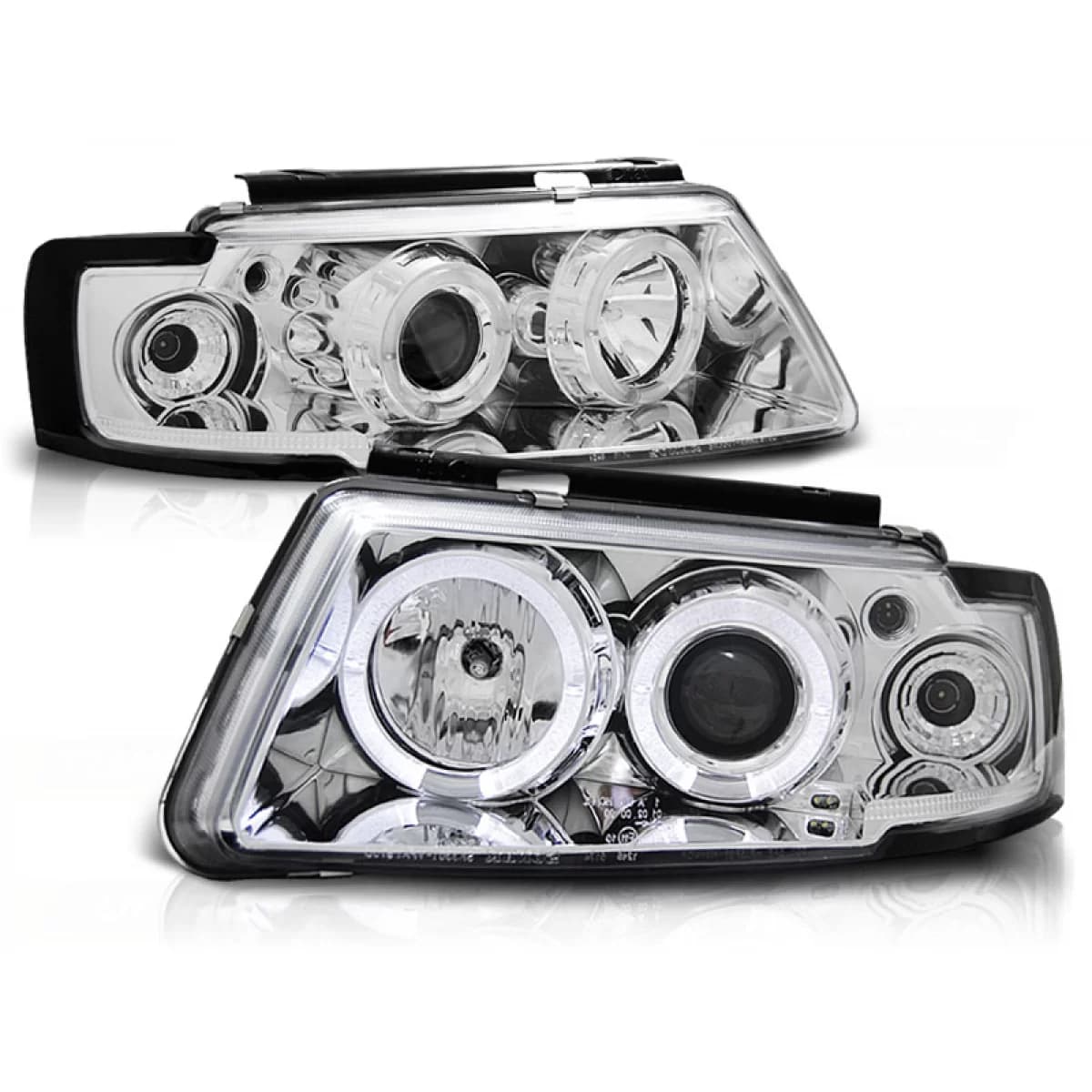 HEADLIGHTS ANGEL EYES CHROME fits VW PASSAT B5 3B 11.96-08.00