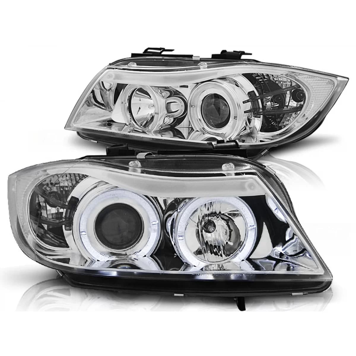 HEADLIGHTS ANGEL EYES CHROME fits BMW E90/E91 03.05-08.08