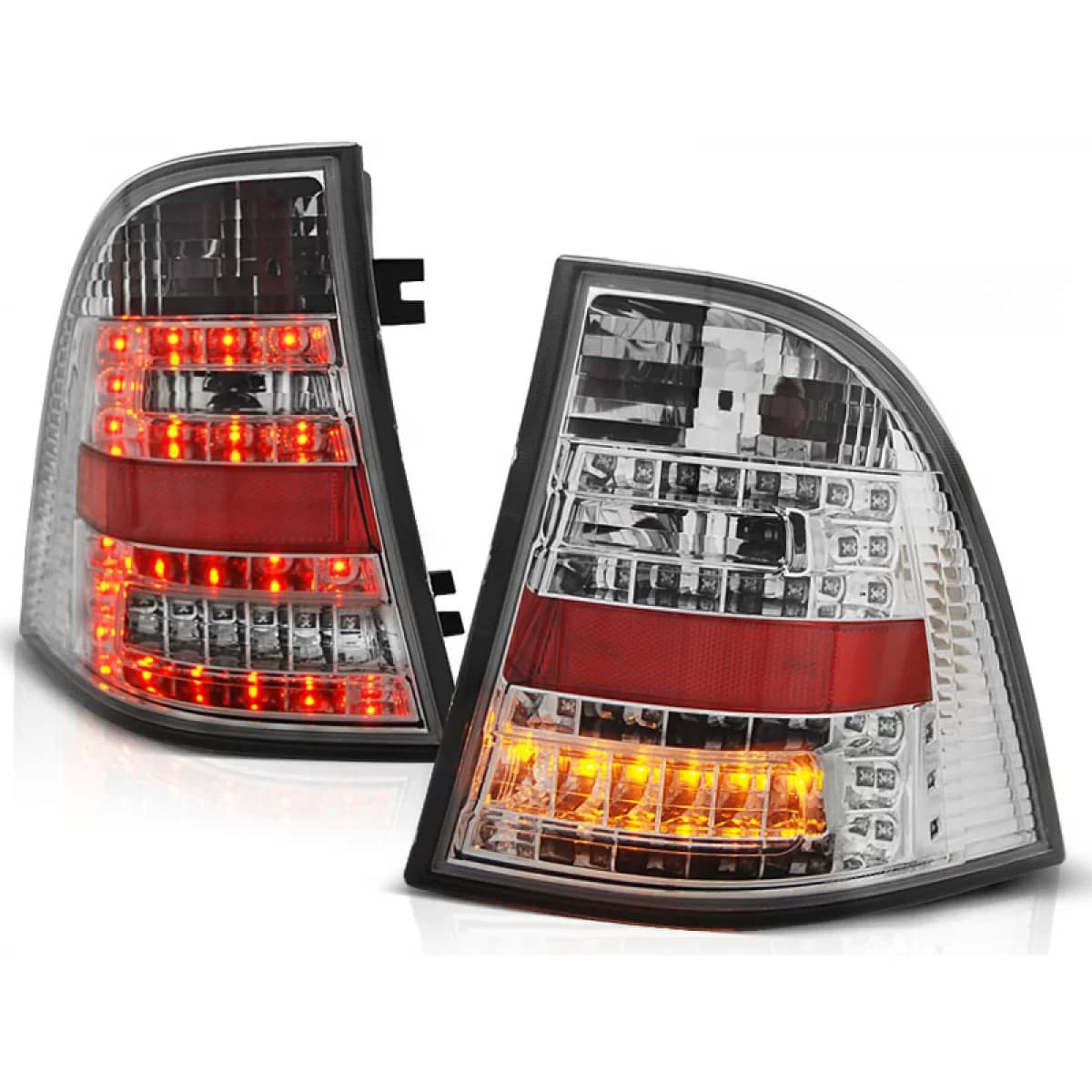 LED TAIL LIGHTS CHROME fits MERCEDES W163 ML M-KLASA 03.98-05