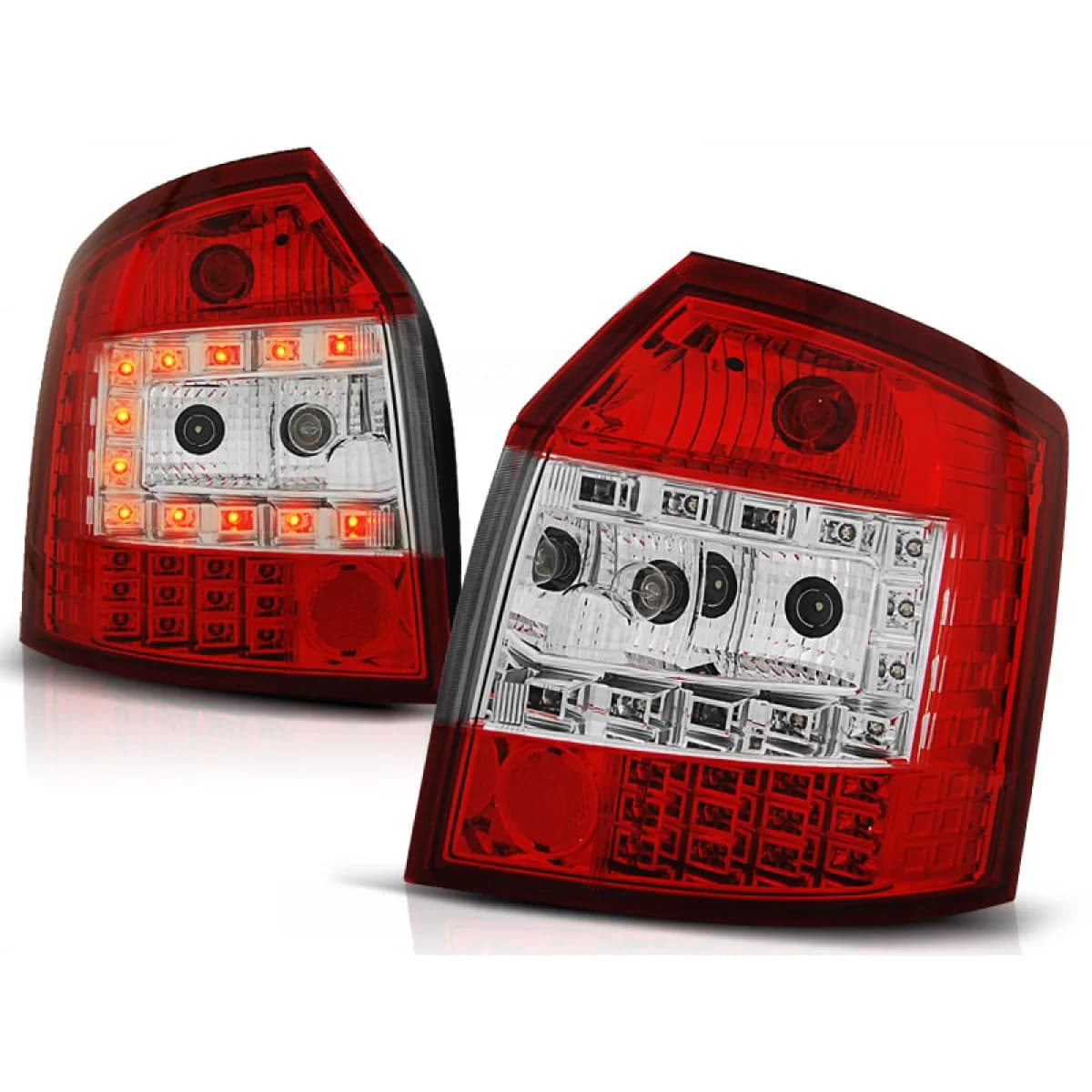 LED TAIL LIGHTS RED WHITE fits AUDI A4 10.00-10.04 AVANT