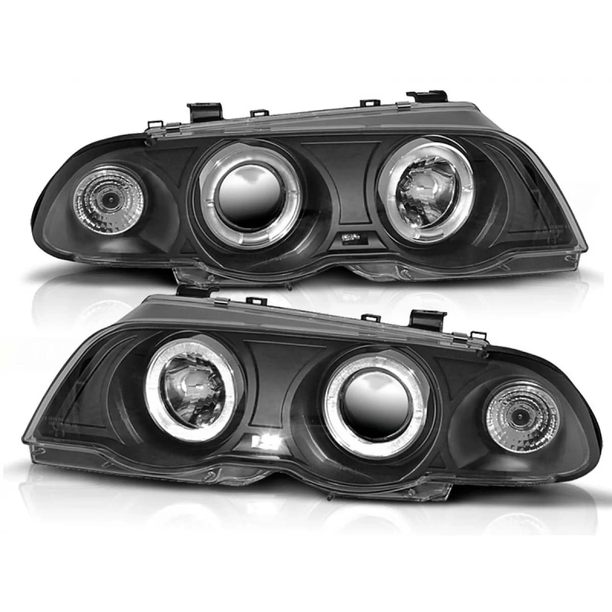 HEADLIGHTS ANGEL EYES BLACK fits BMW E46 05.98-08.01 S/T
