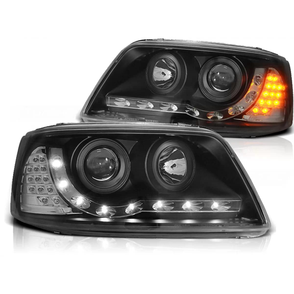 HEADLIGHTS DAYLIGHT BLACK fits VW T5 04.03-08.09