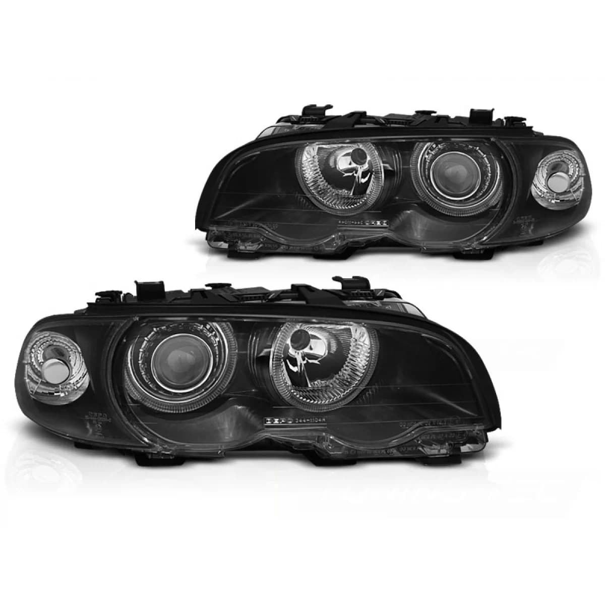HEADLIGHTS ANGEL EYES BLACK fits BMW E46 04.99-03 COUPE CABRIO