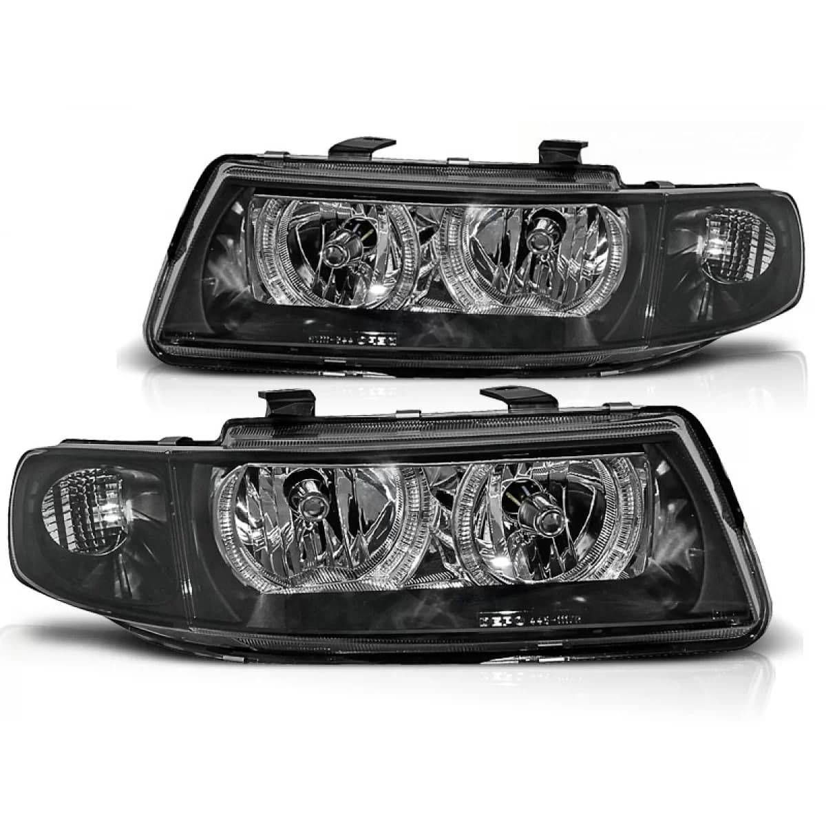 HEADLIGHTS ANGEL EYES BLACK fits SEAT LEON / TOLEDO 04.99-08.04