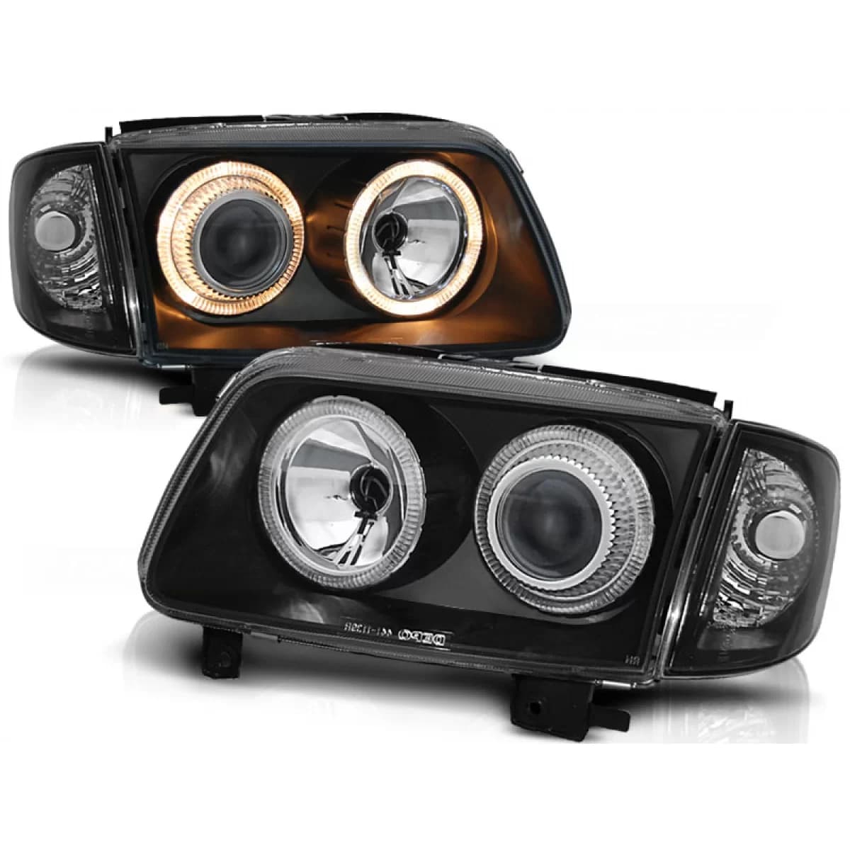 HEADLIGHTS ANGEL EYES BLACK fits VW POLO 6N2 10.99-10.01