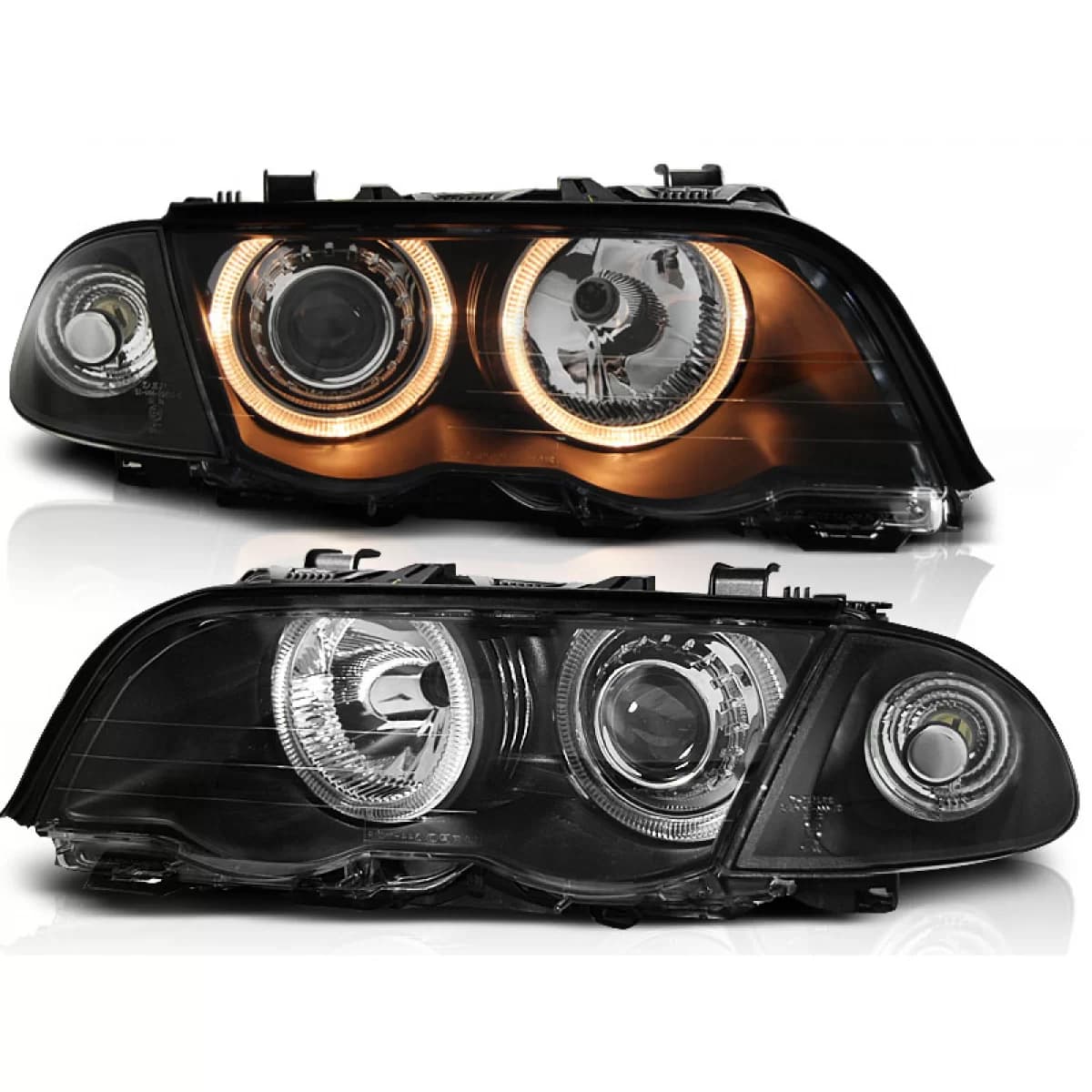 HEADLIGHTS ANGEL EYES BLACK fits BMW E46 05.98-08.01 S/T