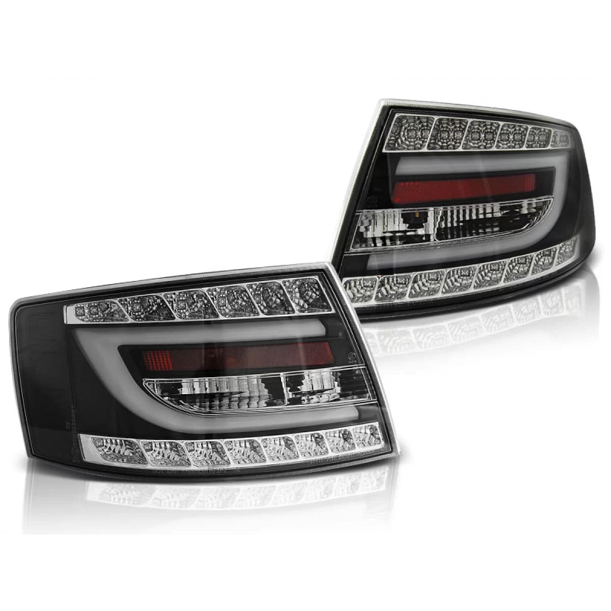 LED TAIL LIGHTS BLACK fits AUDI A6 C6 SEDAN 04.04-08 7PIN