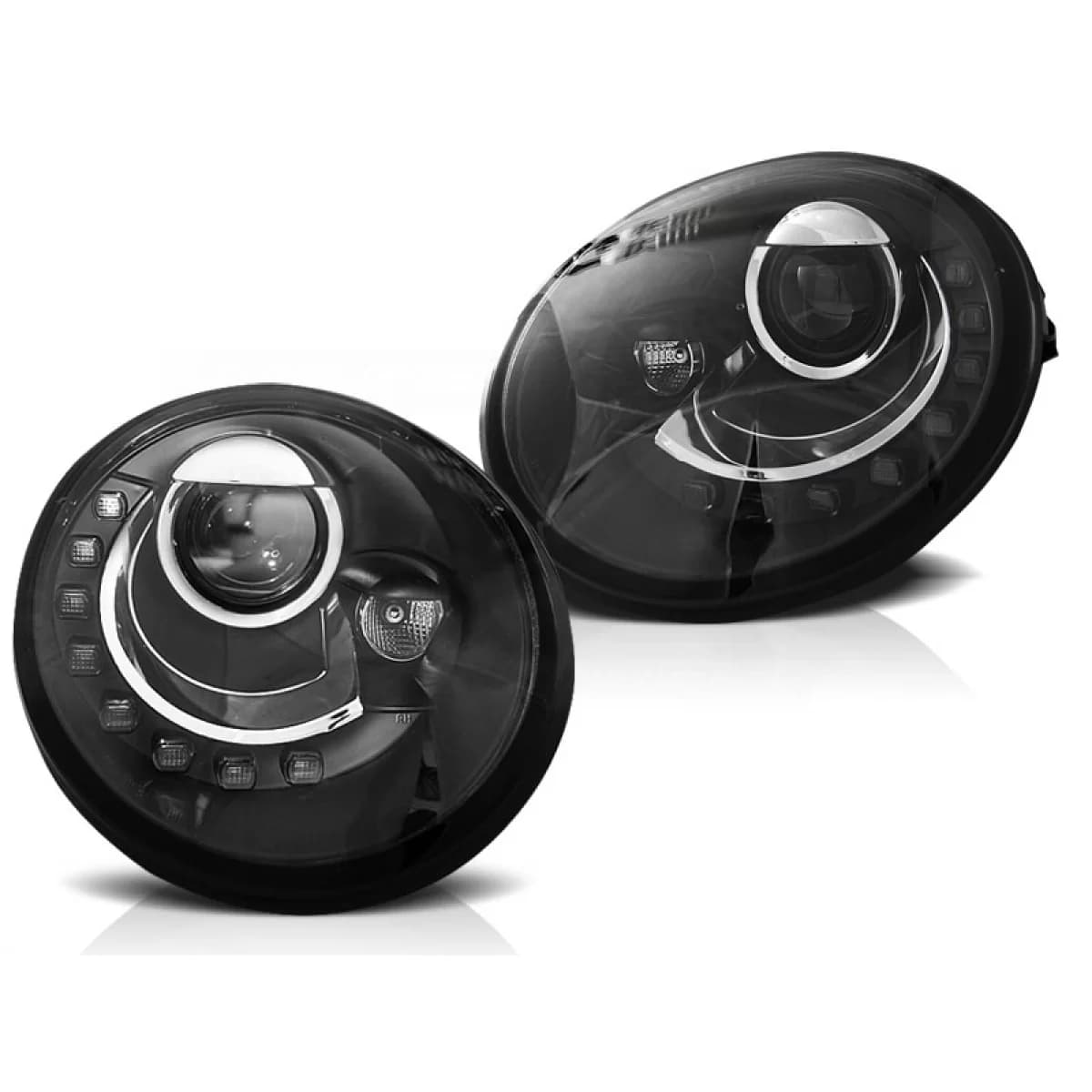 HEADLIGHTS DAYLIGHT BLACK fits VW NEW BEETLE 10.98-05.05