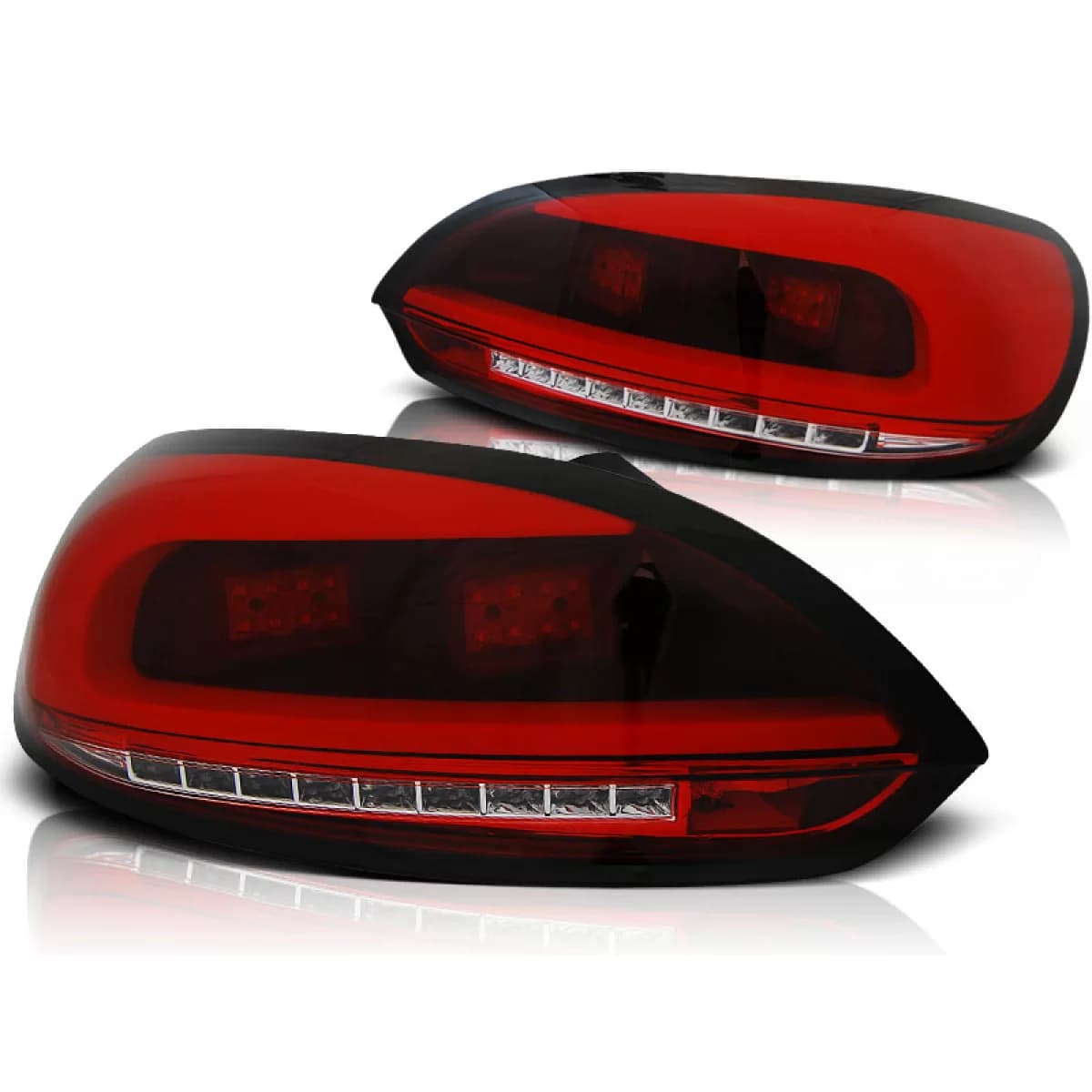 LED BAR TAIL LIGHTS RED WHIE fits VW SCIROCCO III 08-04.14