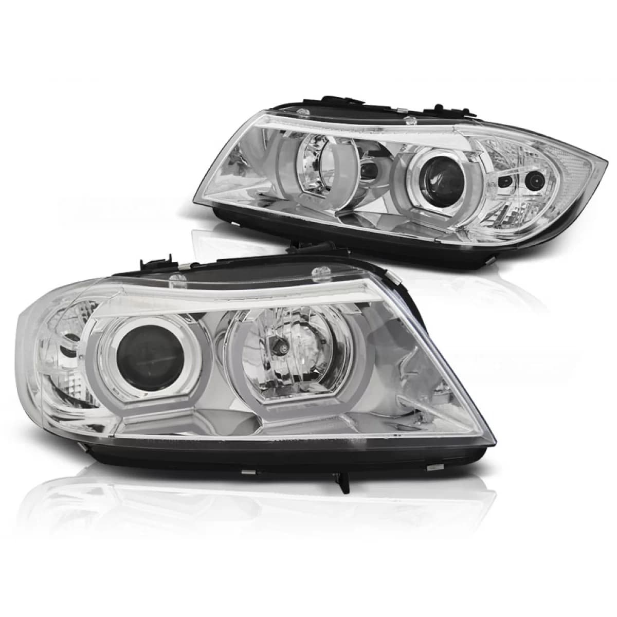 HEADLIGHTS U-LED LIGHT 3D CHROME fits BMW E90/E91 03.05-08.08