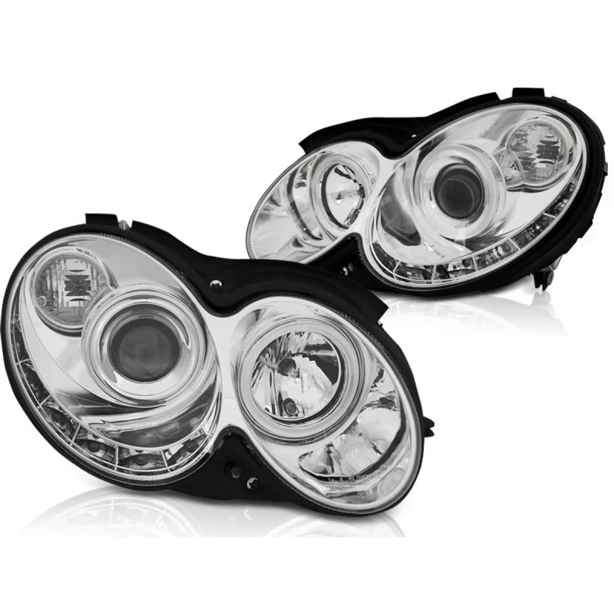HEADLIGHTS DAYLIGHT CHROME fits MERCEDES CLK W209 03-10