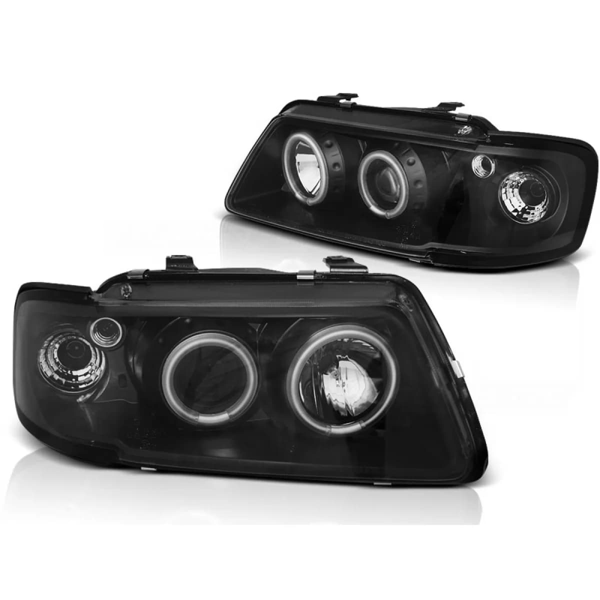HEADLIGHTS ANGEL EYES CCFL BLACK fits AUDI A3 8L 08.96-08.00