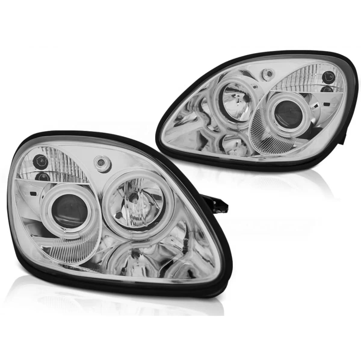 HEADLIGHTS ANGEL EYES CCFL CHROME fits MERCEDES R170 SLK 04.96-04