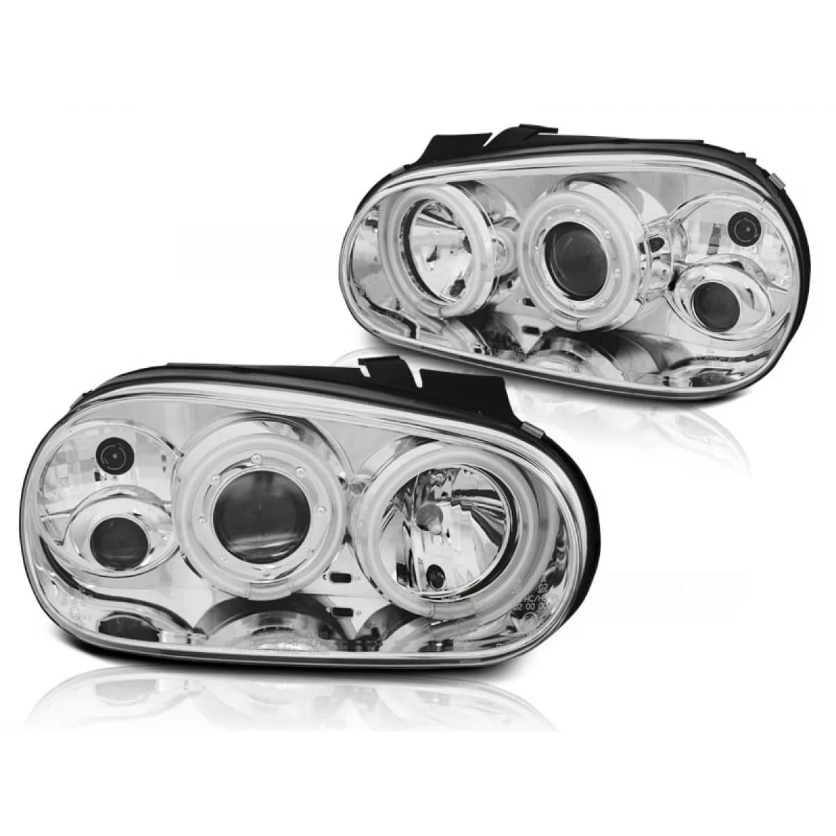 HEADLIGHTS ANGEL EYES CCFL CHROME fits VW GOLF 4 09.97-09.03