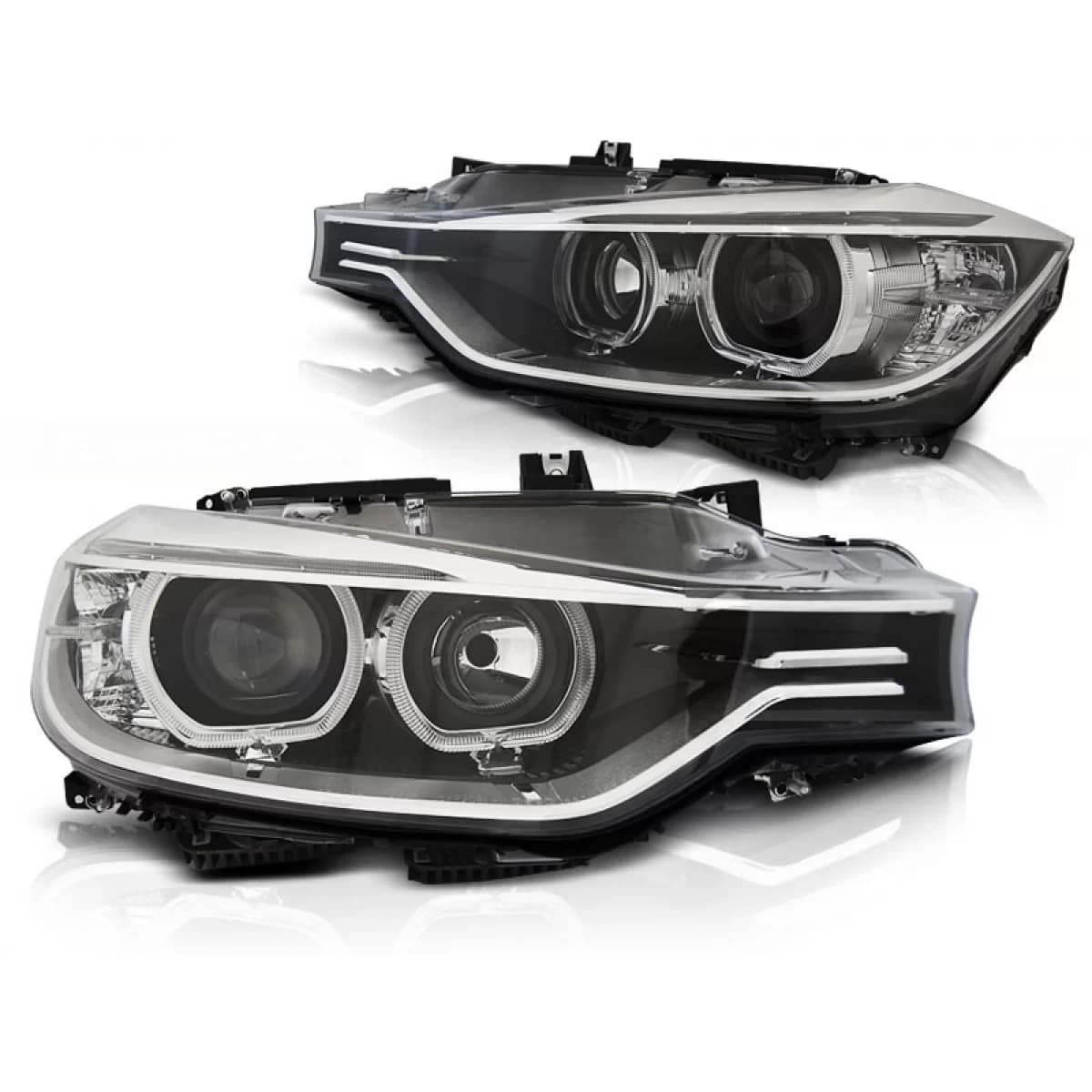 HEADLIGHTS ANGEL EYES LED BLACK fits BMW F30/F31 10.11 - 05.15
