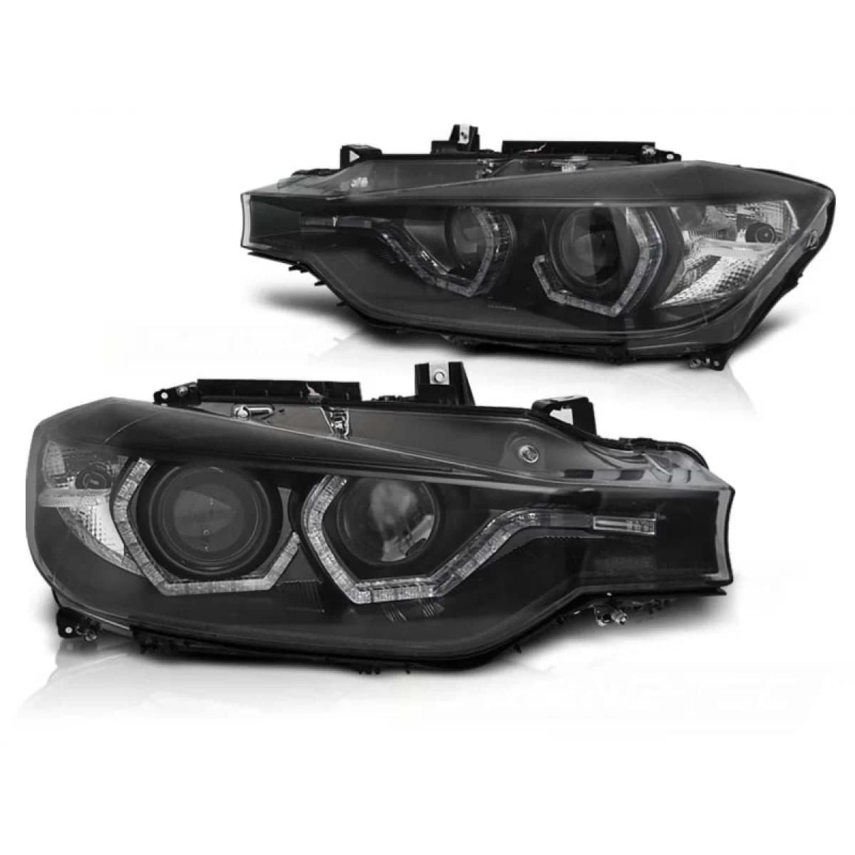 HEADLIGHTS ANGEL EYES LED DRL BLACK fits BMW F30/F31 10.11 - 05.15