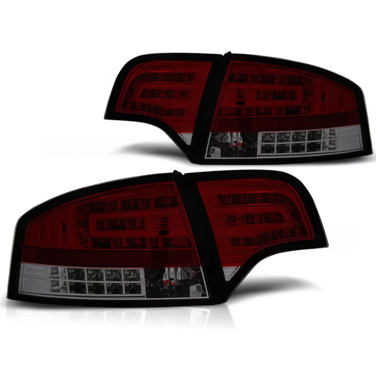 LED TAIL LIGHTS RED SMOKE fits AUDI A4 B7 11.04-03.08 SEDAN