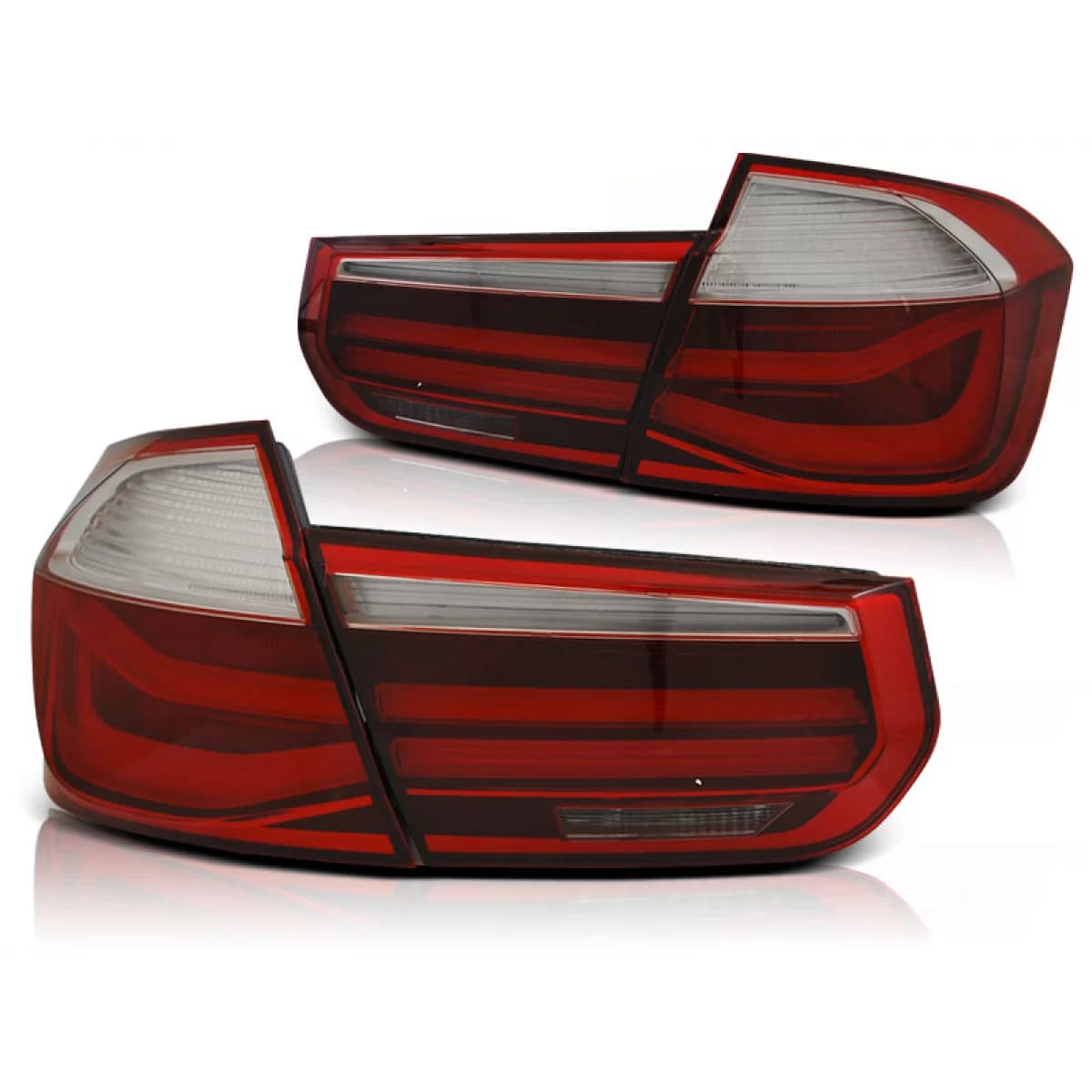 LED BAR TAIL LIGHTS RED SMOKE fits BMW F30 11-15