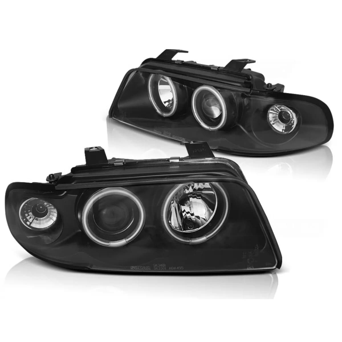 HEADLIGHTS ANGEL EYES CCFL BLACK fits AUDI A4 11.94-12.98