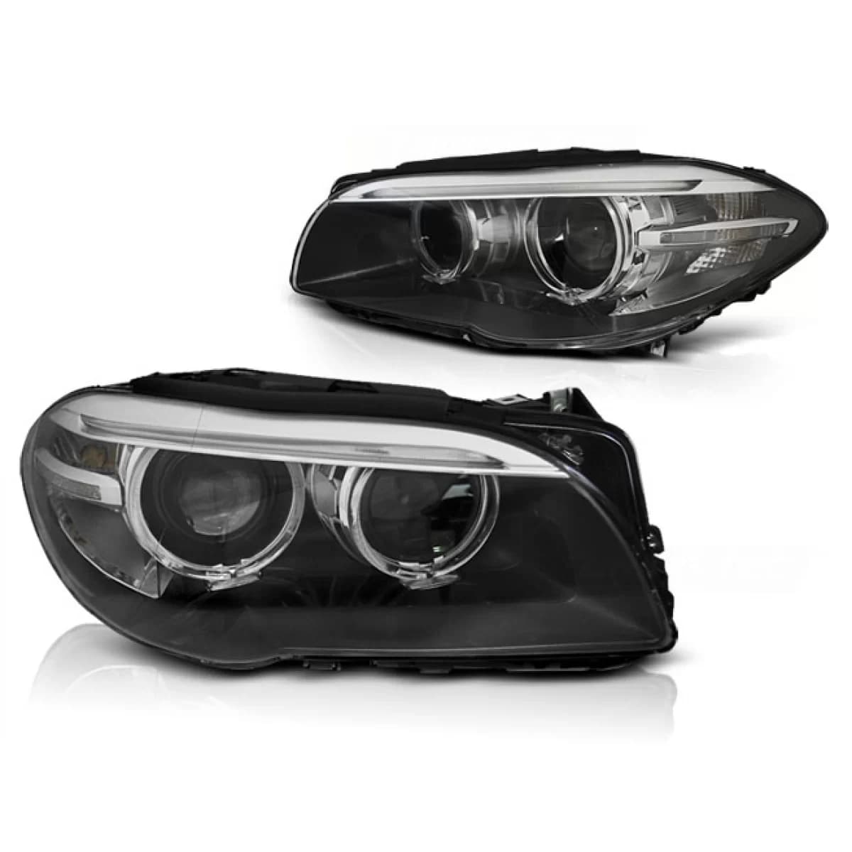 XENON HEADLIGHTS ANGEL EYES LED DRL BLACK fits BMW F10 F11 10-07.13