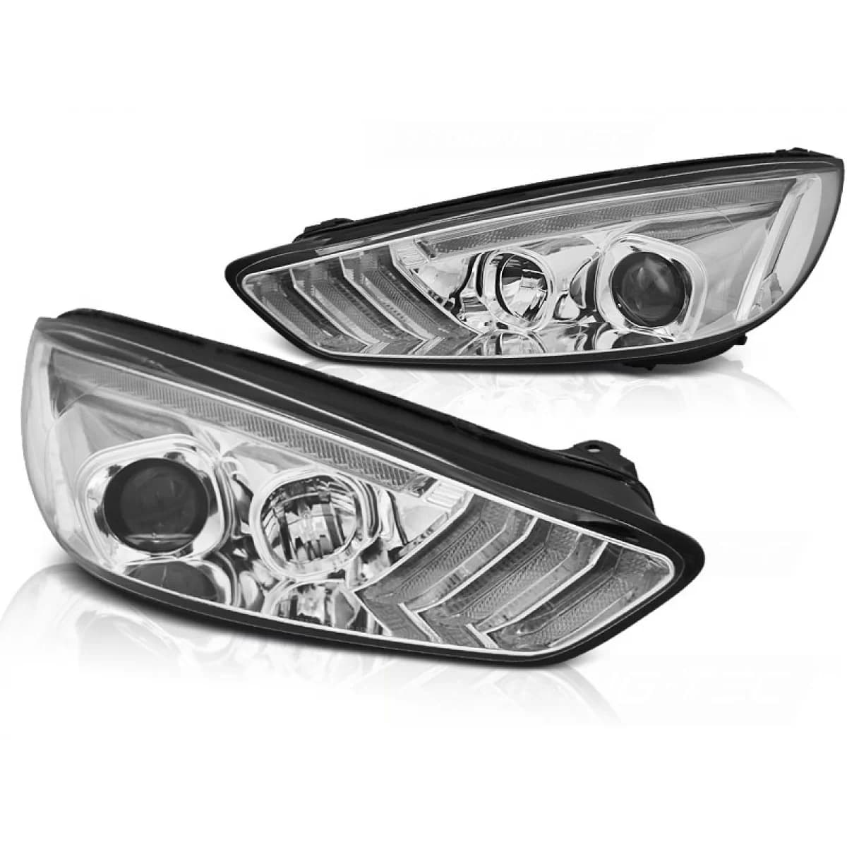 FORD FOCUS MK3 15-18 CHROME DRL LED SEQ INDICAOR
