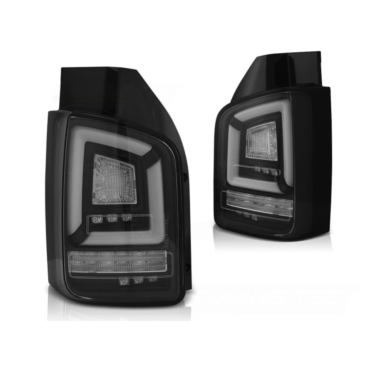 LED BAR TAIL LIGHTS BLACK SEQ fits VW T5 04.03-09