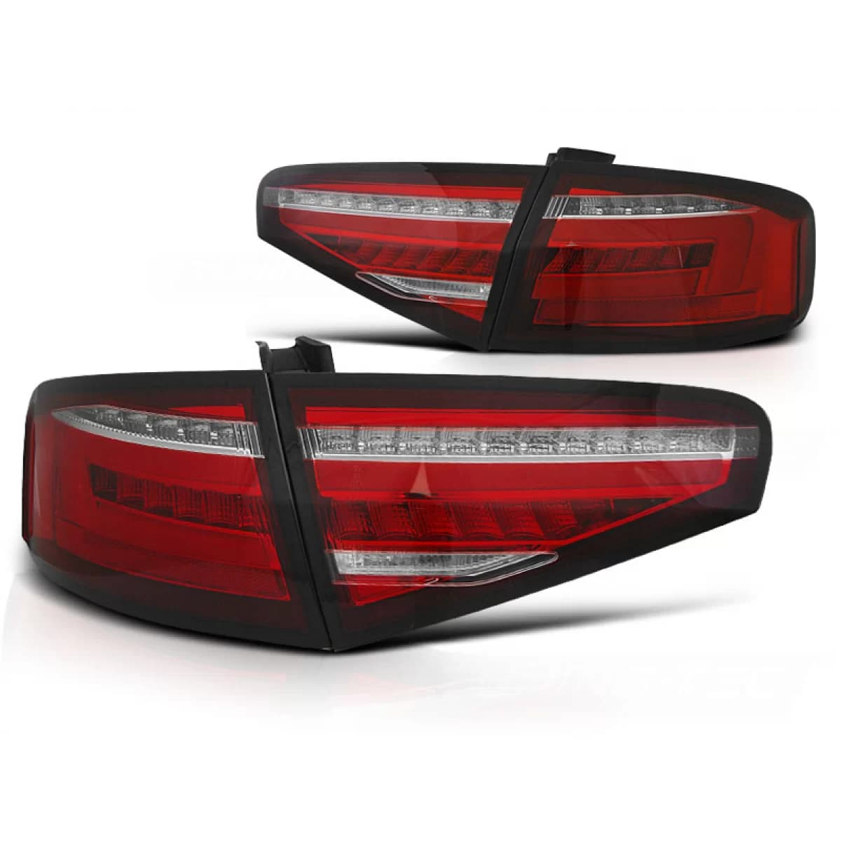 LED BAR TAIL LIGHTS RED WHIE SEQ fits AUDI A4 B8 12-15 SEDAN OEM LED