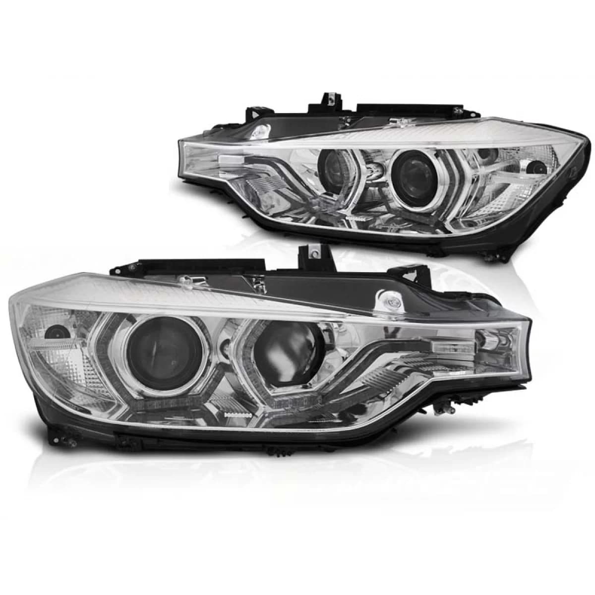 HEADLIGHTS ANGEL EYES LED DRL CHROME fits BMW F30/F31 LCI 15-18
