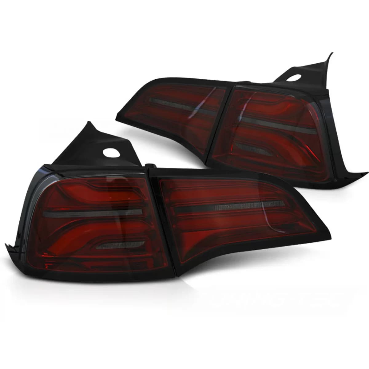 LED BAR TAIL LIGHTS RED SMOKE fits TESLA MODEL 3 17-23 / MODEL Y