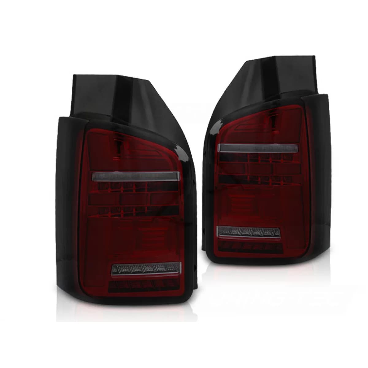LED BAR TAIL LIGHTS RED SMOKE SEQ fits VW T5 10-15