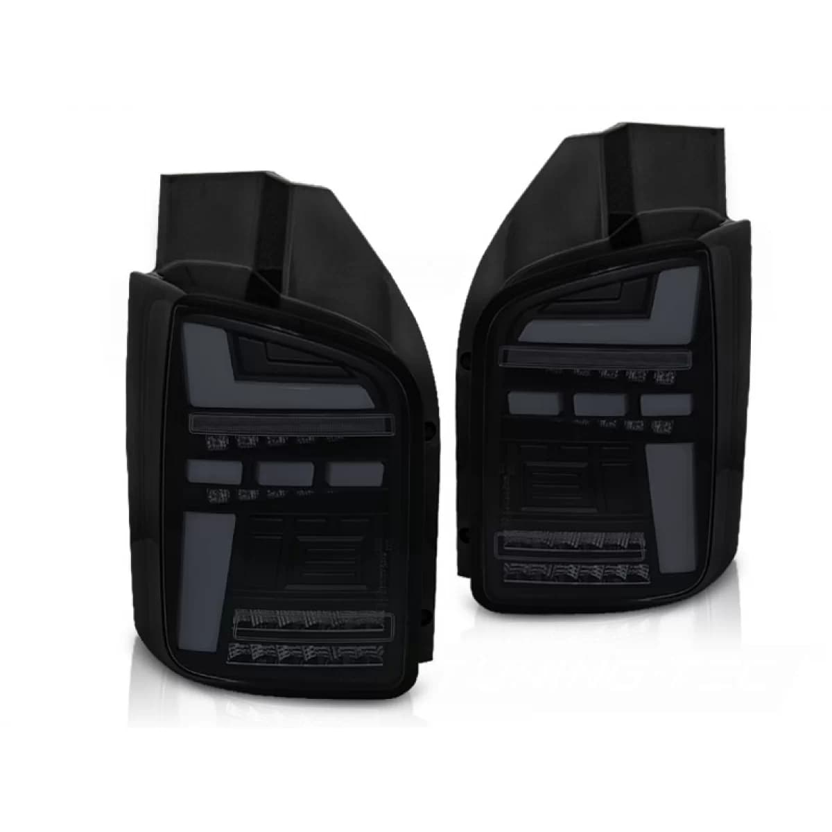 LED BAR TAIL LIGHTS BLACK SMOKE SEQ fits VW T5 10-15