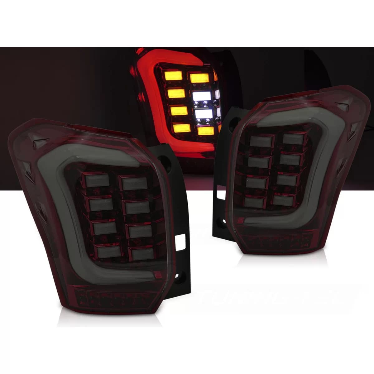 LED BAR TAIL LIGHTS RED SMOKE fits SUBARU FORESTER IV 13-18